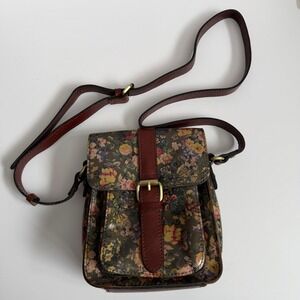 Patricia Nash Cascina English Country Garden Floral Leather Crossbody Bag